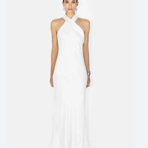 Galvan Pandora White (Size 36 / Size 4) Cropped Bridal Dress